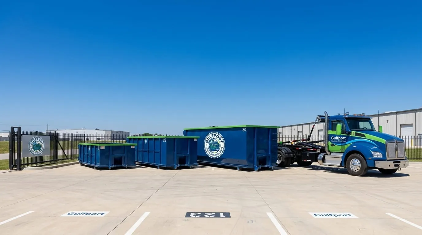 Range of dumpster sizes from Gulfport Dumpster Rental Guys in Gulfport, MS