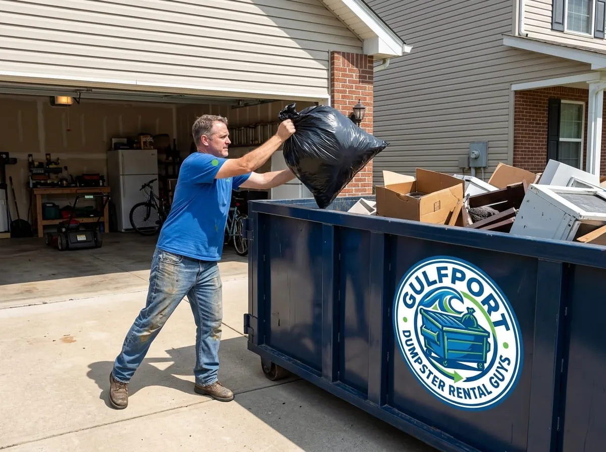 15 yard dumpster used for a renovation in Gulfport, MS
